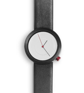 Hodinky Nava Air 39mm White with Red Crown