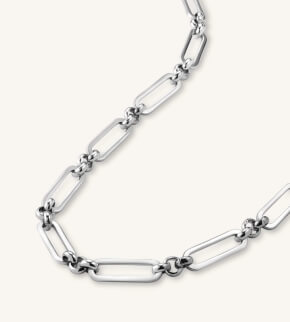 Šperky Rosefield náhrdelník Multilink Necklace Silver