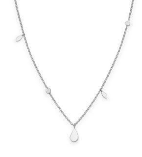 Šperky Rosefield náhrdelník Iggy Shaped Drop Necklace Silver