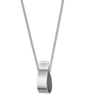 Šperky Rosefield náhrdelník Lois Folded Charm Necklace Silver