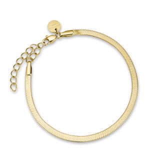 Šperky Rosefield náramek TOC Bracelet Flat Snake 3mm Gold